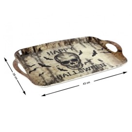 Bandeja Calavera Happy Halloween, 43 x 28 cm.
