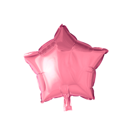 Globo Estrella Rosa, 46 cm.