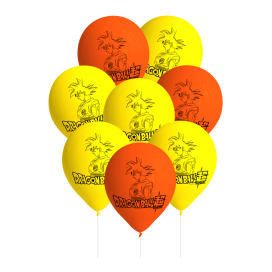 Globos Dragon Ball, 27 cm. (8 uds.)