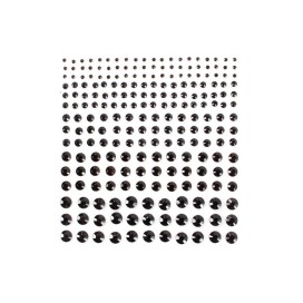 Pack 180 Perlas Adhesivas Negras Brillantes